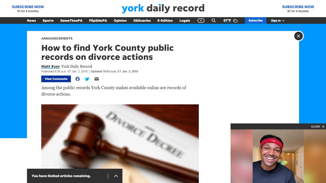 How to find York County, Pa. public records on divorce actions